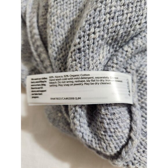 Eileen Fisher Ballet Neck Pullover Sweater Womens Size S Side Slit Blue gray CJ6 - Picture 5 of 9